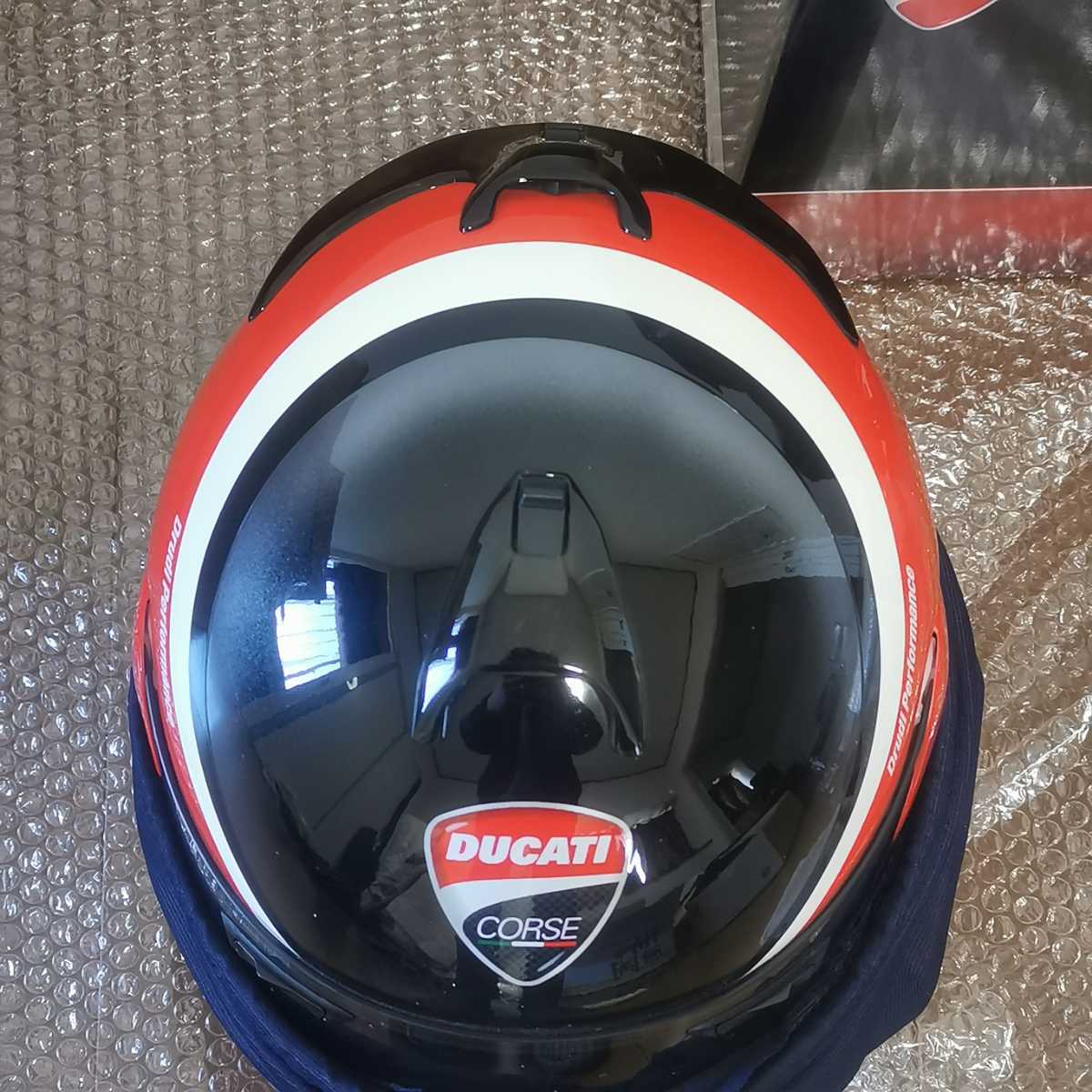 Ducati Arai フルフェイス Mサイズ ビーコム B＋ＣＯＭ アライ フルフェイス_画像9