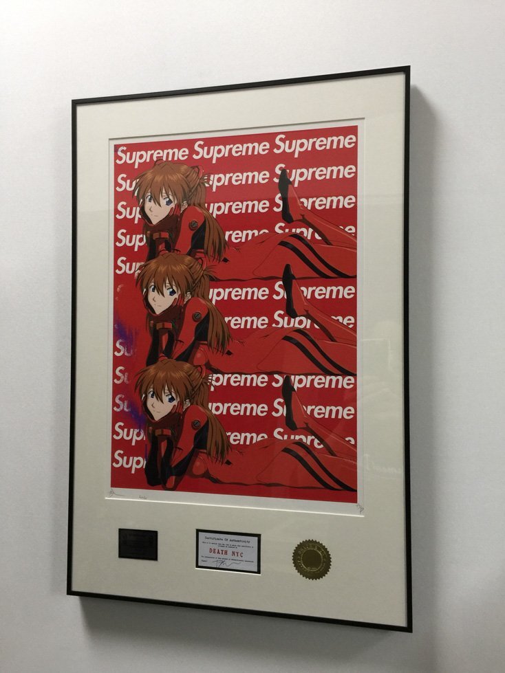 DEATH NYC amount attaching worldwide limitation 100 sheets art poster Neon Genesis Evangelion Aska Supreme Supreme present-day art 