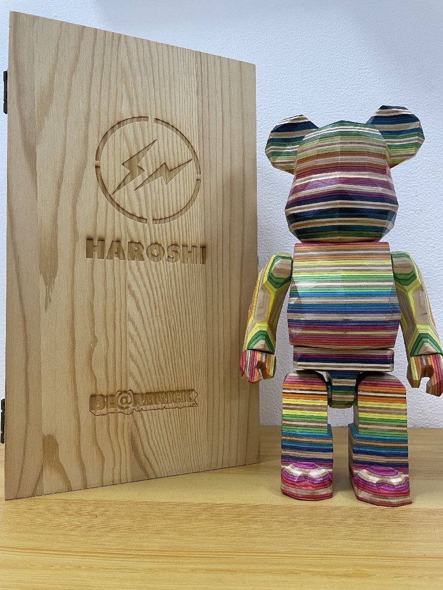 BE@RBRICK x カリモクx 400% by MEDICOM TOY ベアブリック fragment design 置物 ■ 中古 ■ 美品 ■ 箱付きの画像1