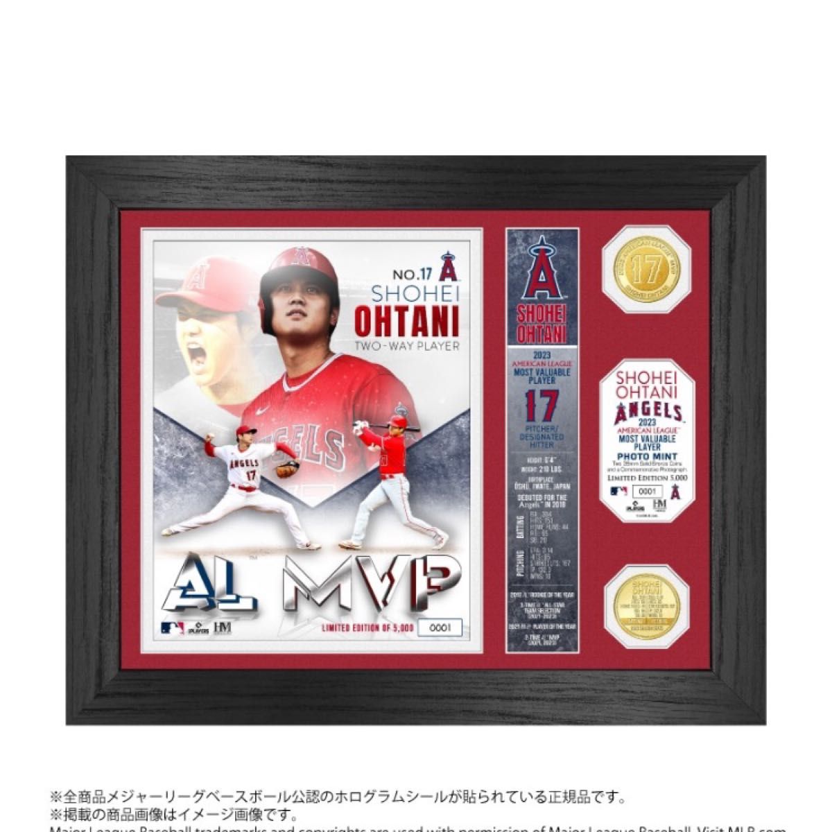 新品　大谷翔平選手 2023 AL MVP受賞記念ダブルコインフォトミント