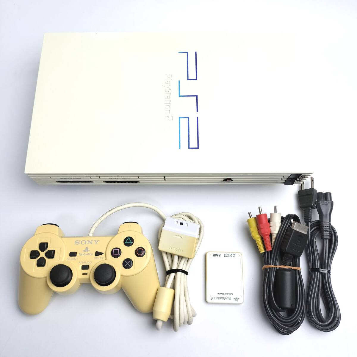 ★動作確認済み★ PS2 SCPH-55000 GT セラミックホワイト 本体セット プレステ2 プレイステーション2 PlayStation2 SCPH 55000 ホワイト 白_画像1