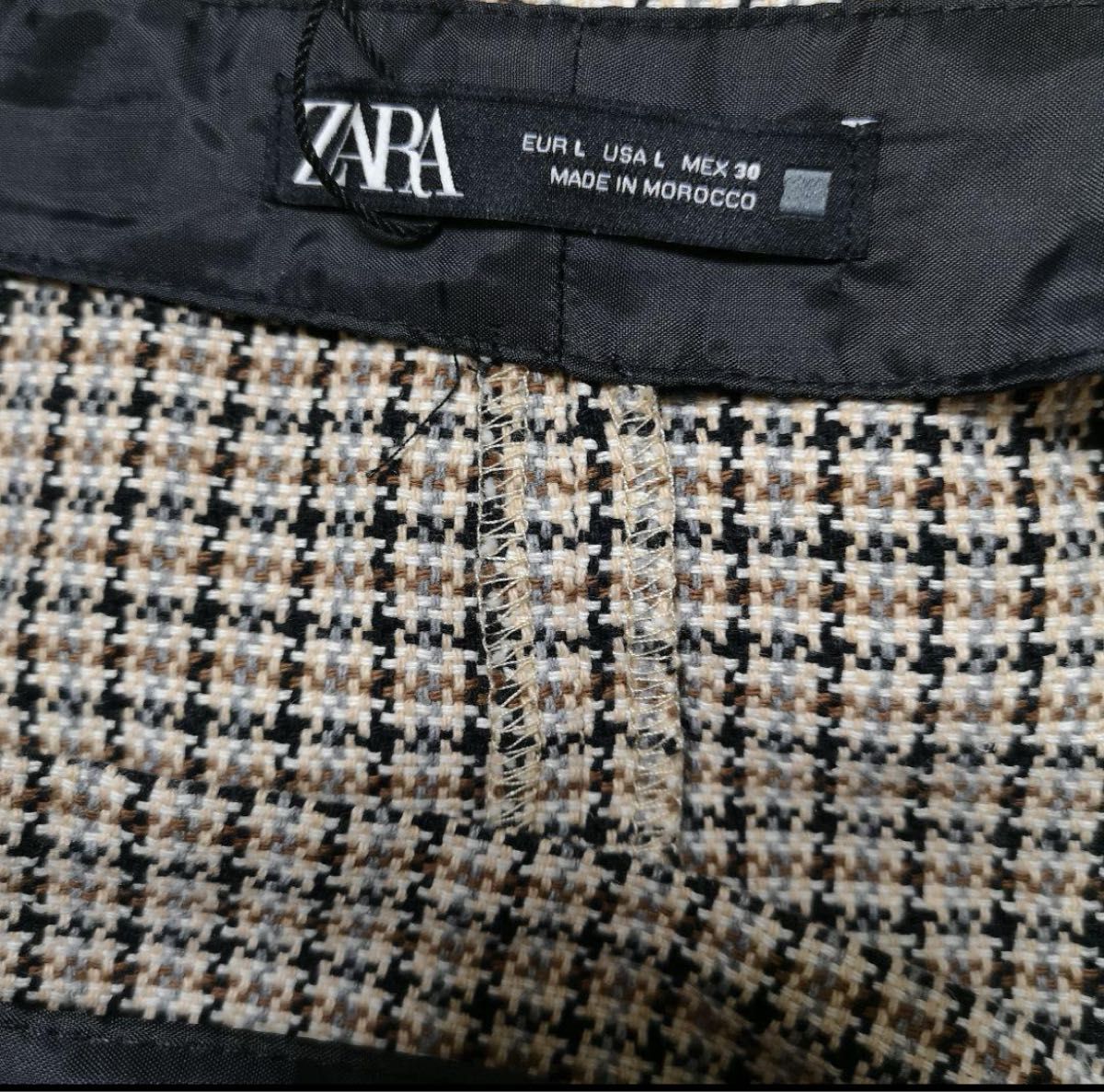 ZARA ラップスカート　チェック　タイトスカート