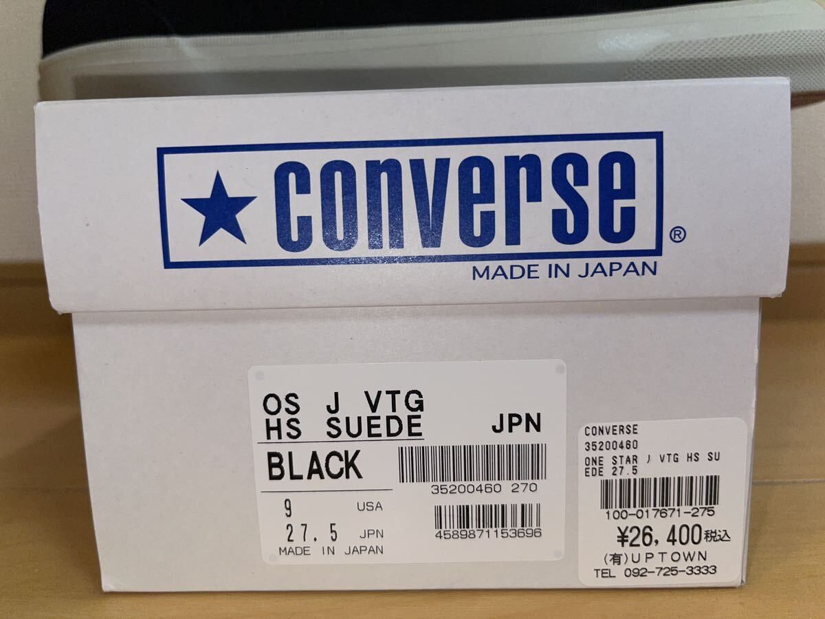 CONVERSE ONE STAR J VTG HS SUEDE BLACK US9 コンバース ワンスター_画像4