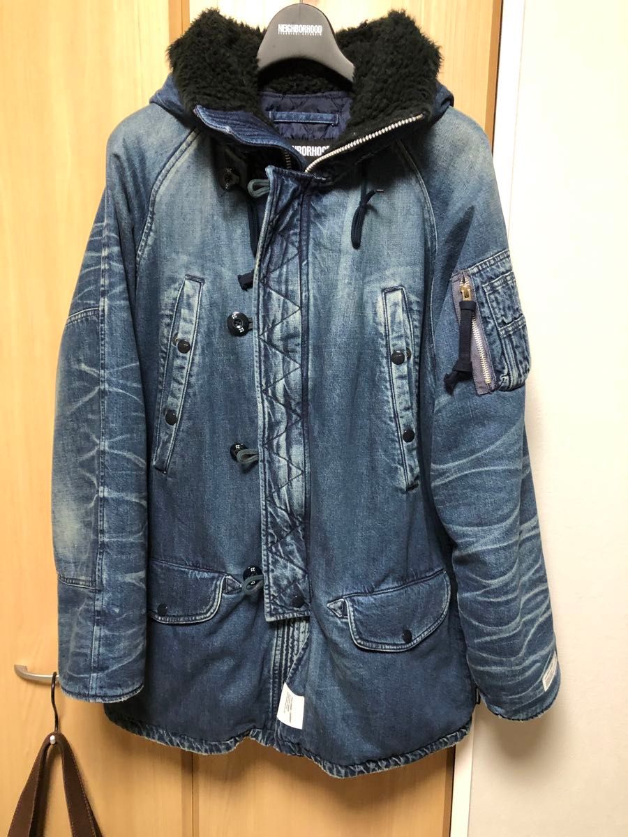 23AW NEIGHBORHOOD WASHED DENIM N-3B COAT