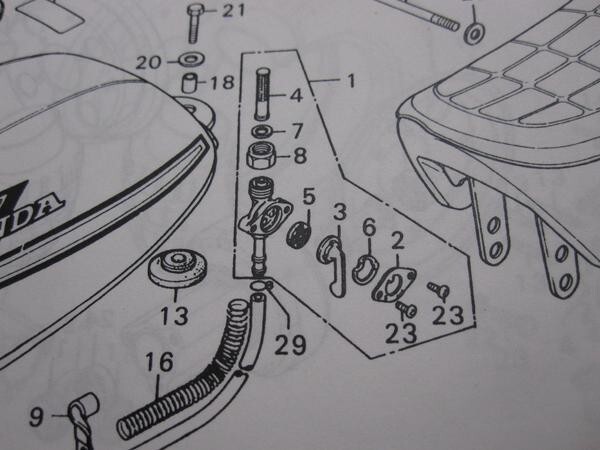 ４Ｌモンキー  Z50A Z50Z 4L フューエルタンクコック ガソリンコックのパッキン ホンダ純正(0)の画像2