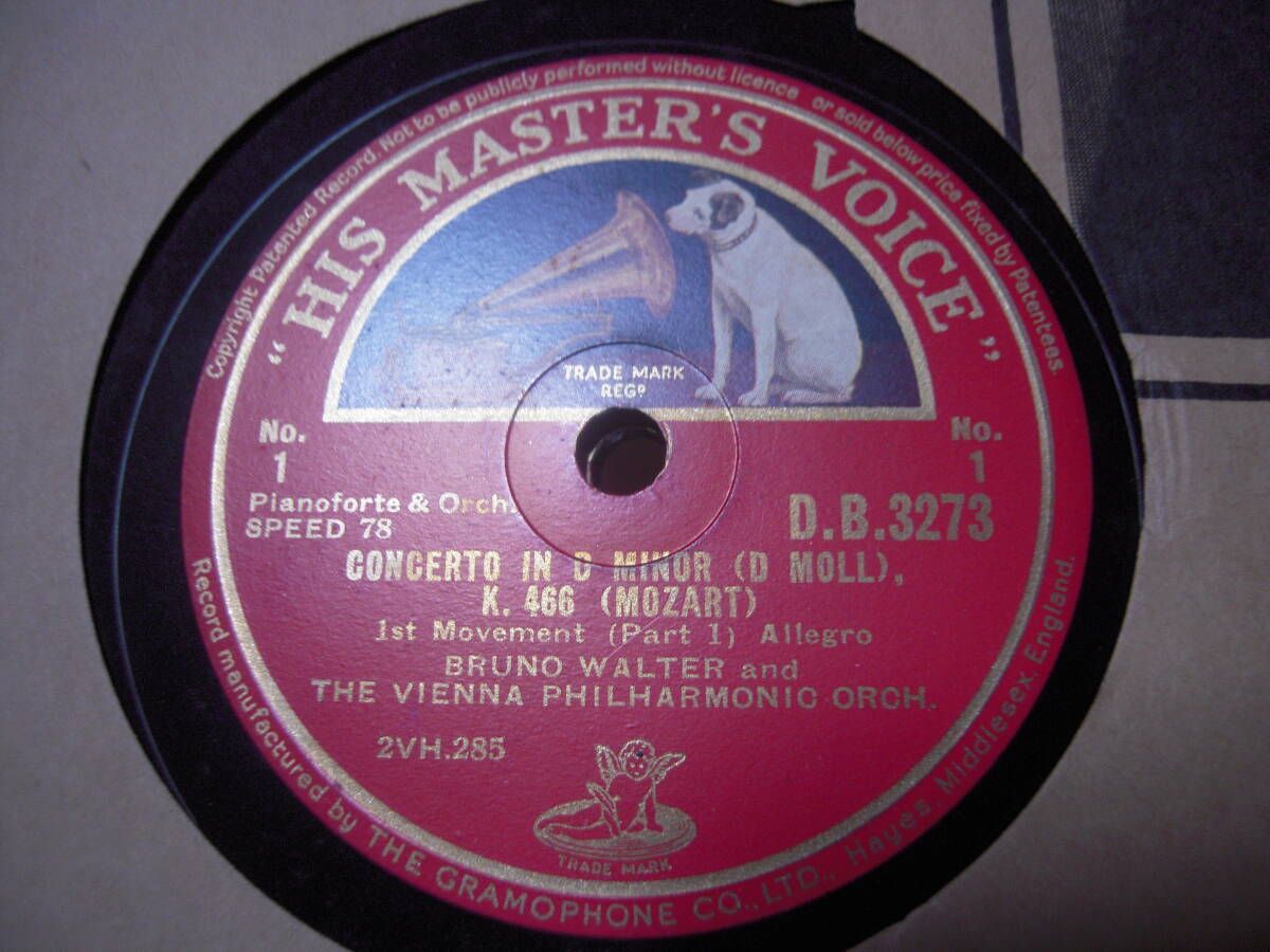 【UK盤１２吋SP】「MOZART CON K.466/WALTER」HMVの画像1