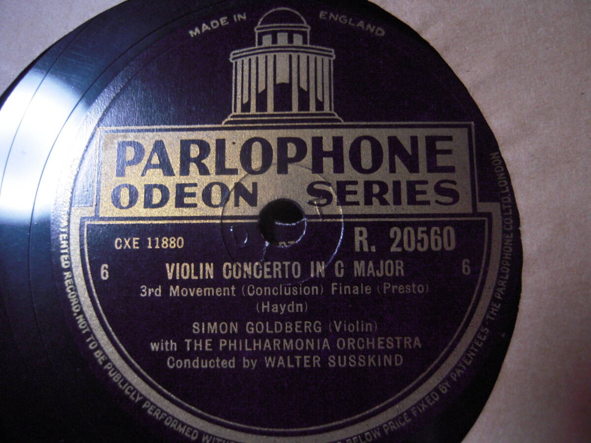 【UK盤１２吋SP】「Haydn V CON/GOLDBERG」ODEONの画像2