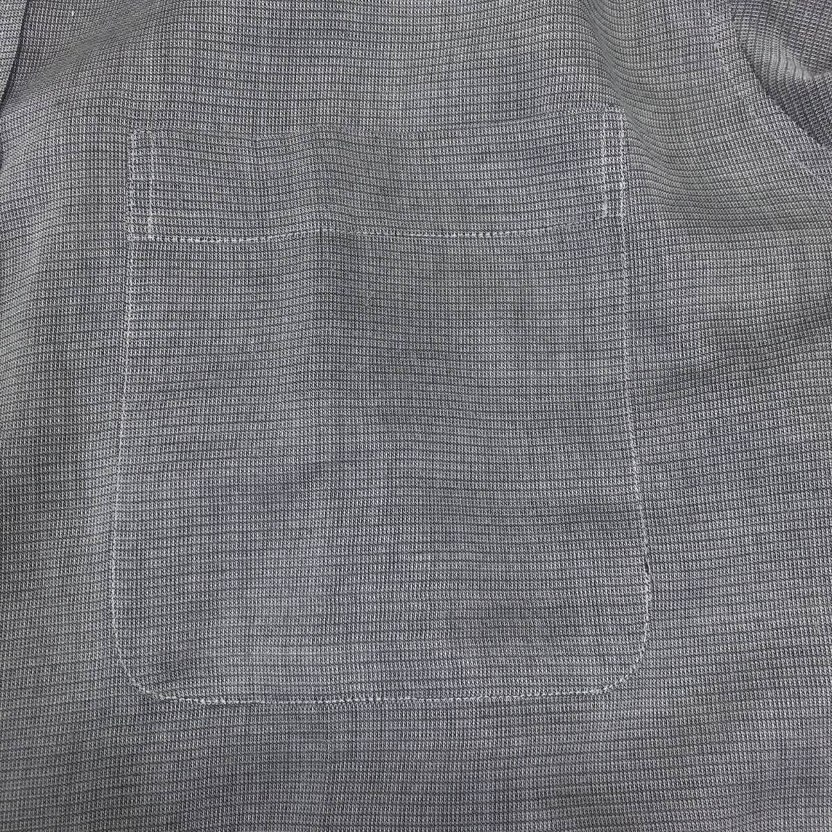Y0936 D'URBAN ダーバン メンズ トップス シャツ 薄手 グレー 灰 綿素材含 麻素材含 オフィスカジュアル オフィススタイリッシュルック _画像8