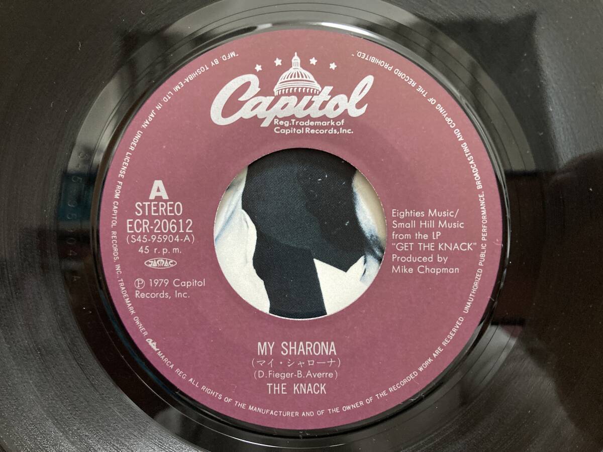 【7インチ】KNACK ナック ☆ My Sharona c/w Let Me Out 79年 JP Capitol Records アナログ パワーポップ 名曲 全米1位 良品_画像3