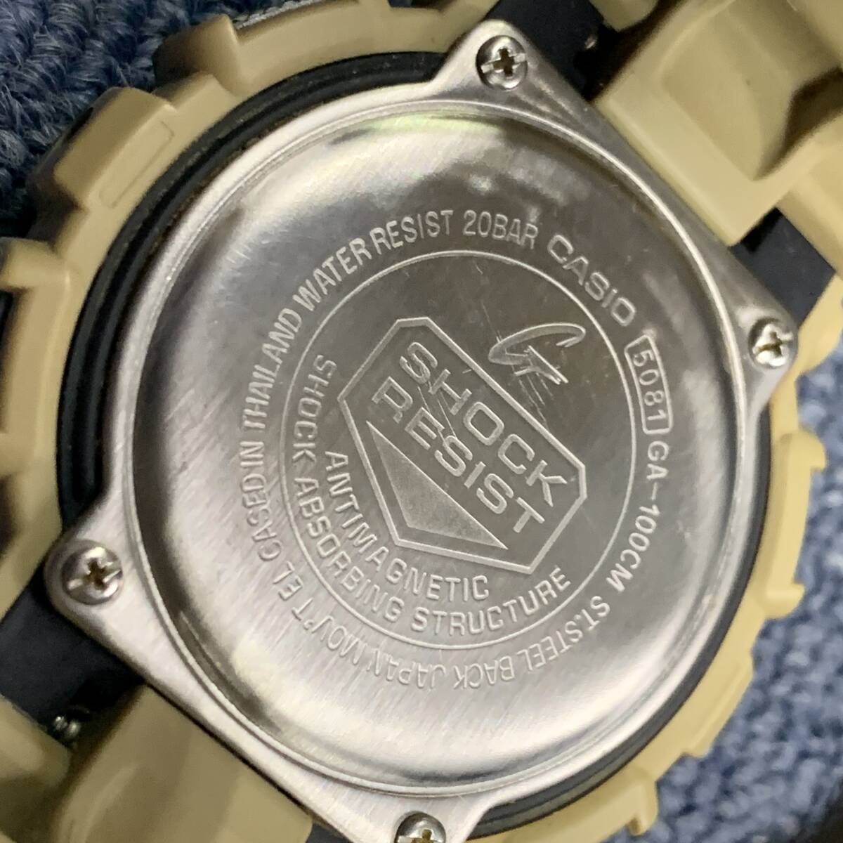 CASIO G-SHOCK カシオ Gショック 5081 G-100M 腕時計 迷彩 アナデジ ジャンクの画像6