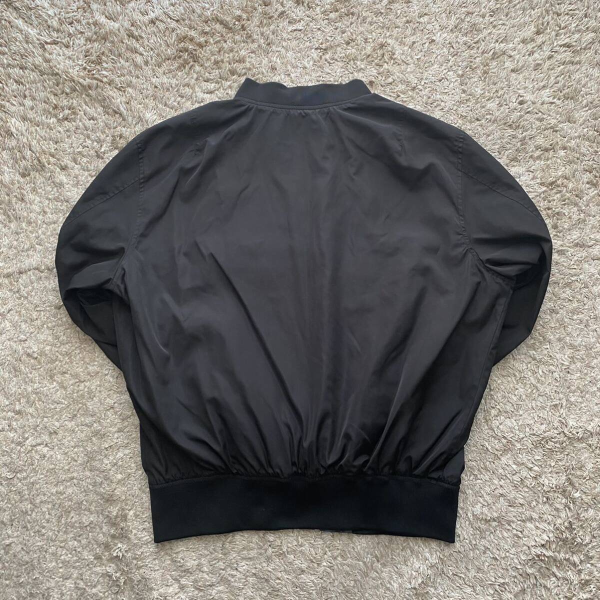 未使用に近い/XLサイズ/DIESEL ディーゼル ブルゾン フライトジャケット ジャケット リバーシブル アウター 胸ロゴ 総柄 背面ロゴ MA-1 黒の画像10