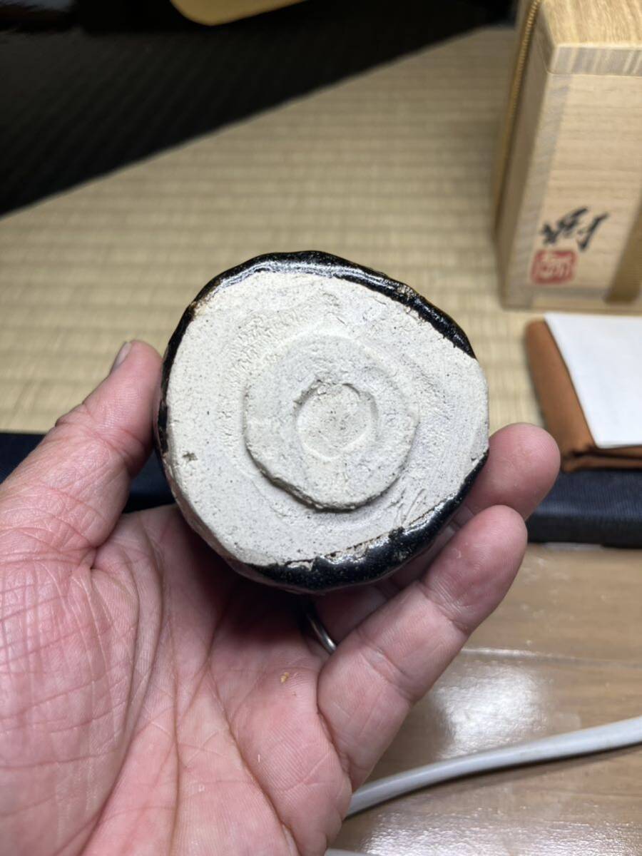  piece exhibition work . west Gou un- . kiln Setoguro sake sake cup large sake cup sake bottle Ehime prefecture old Bizen cheap times cheap person 