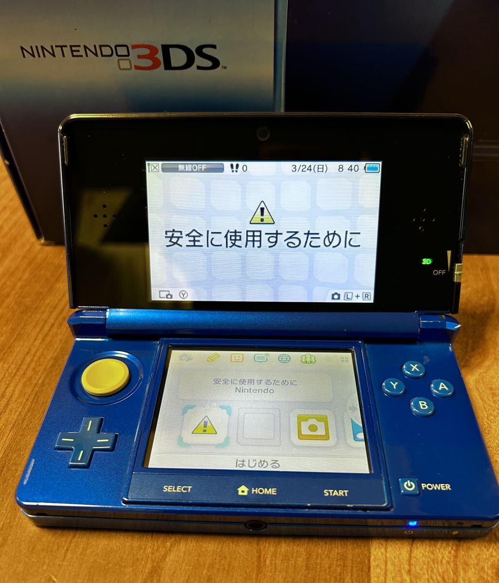 美品　Nintendo ニンテンドー3DS 箱説付 コバルトブルー_画像2