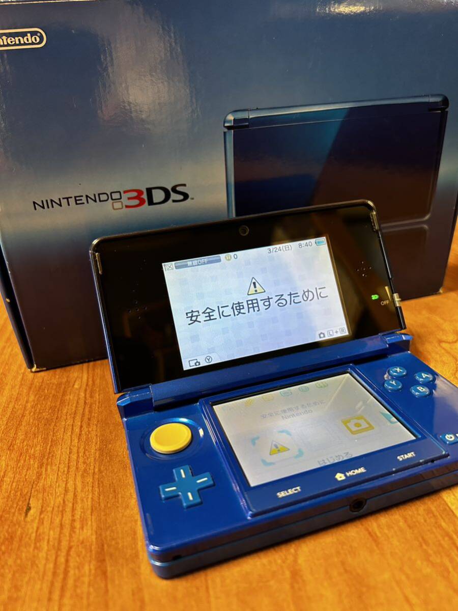 美品　Nintendo ニンテンドー3DS 箱説付 コバルトブルー_画像1