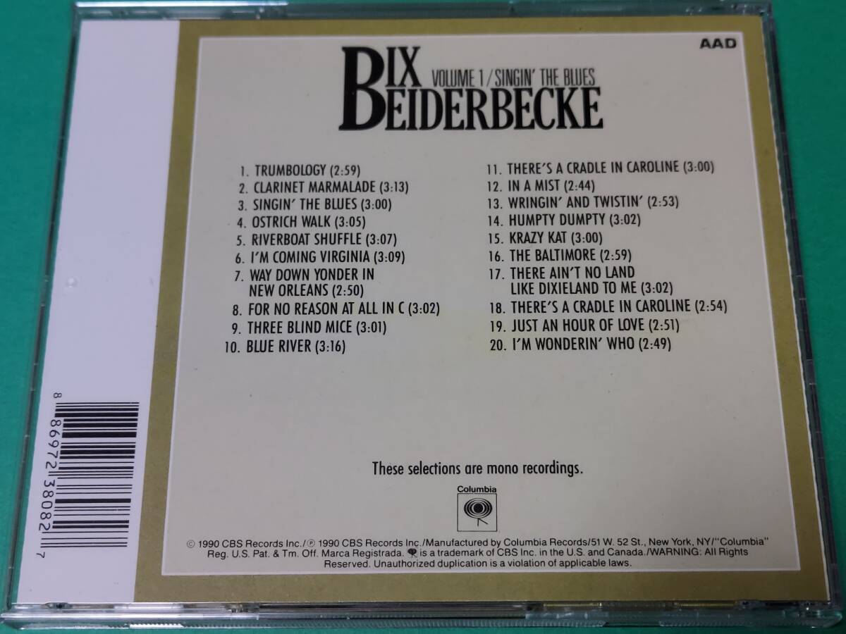 D 【輸入盤】 BEX BEIDERBECKE / VOLUME1:SINGIN' THE BLUES 中古 送料4枚まで185円_画像2
