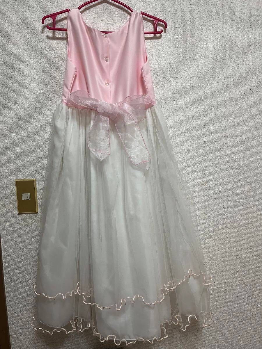 ドレス ワンピース 女の子 ピンク 発表会 キッズ 140-150