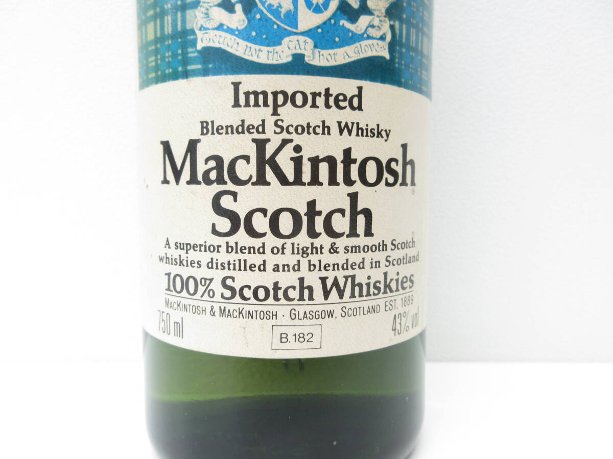 2726 酒祭 洋酒祭 マッキントッシュ スコッチウイスキー Mackintosh 750ml 43% 未開栓 長期保管品 ラベル汚れ_画像6