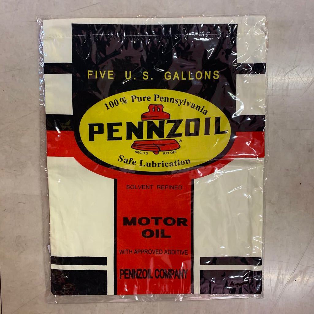 巾着袋／PENNZOIL ペンズオイル ペンズオイル シューズケース 上靴入れ マルチポーチ アメリカ雑貨 新入学 スクールバッグ 企業_画像2