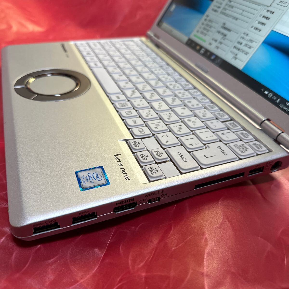 中古 ハイスペックCore i7搭載! LTE 軽量1kg程! Let's note CF-SZ6SFUVS i7-7600U 16G SSD512GB 12.1WUXGA DVD Webカメラ SK2403-53の画像3