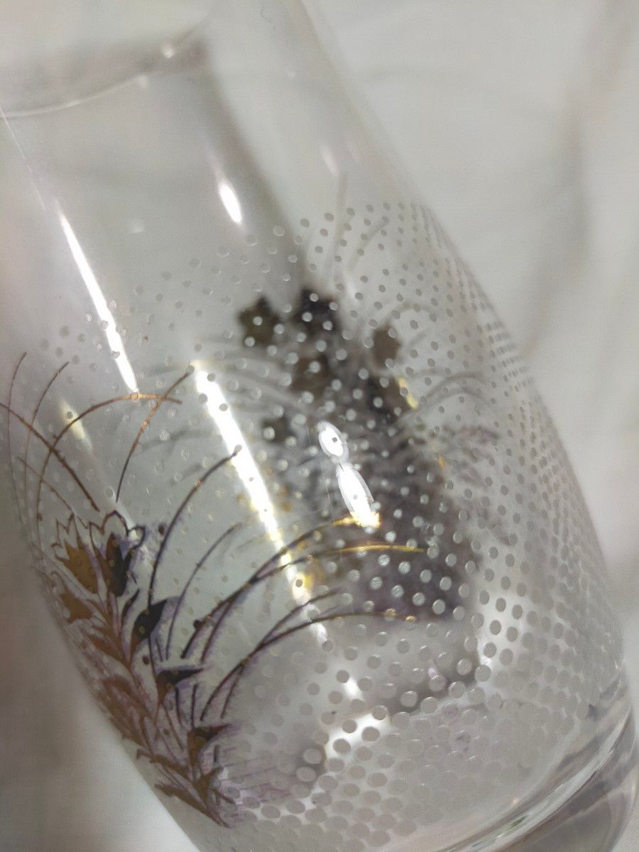昭和レトロ HOYA コップ アデリア クリスタル ガラス HOYAクリスタル グラス タンブラー ガラス glass 桔梗 レア