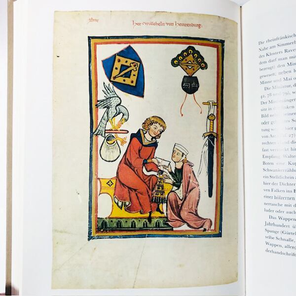 マネッセ写本 / Codex Manesse: Die Miniaturen der Groen Heidelberger Liederhandschrift / 1988年刊_画像4