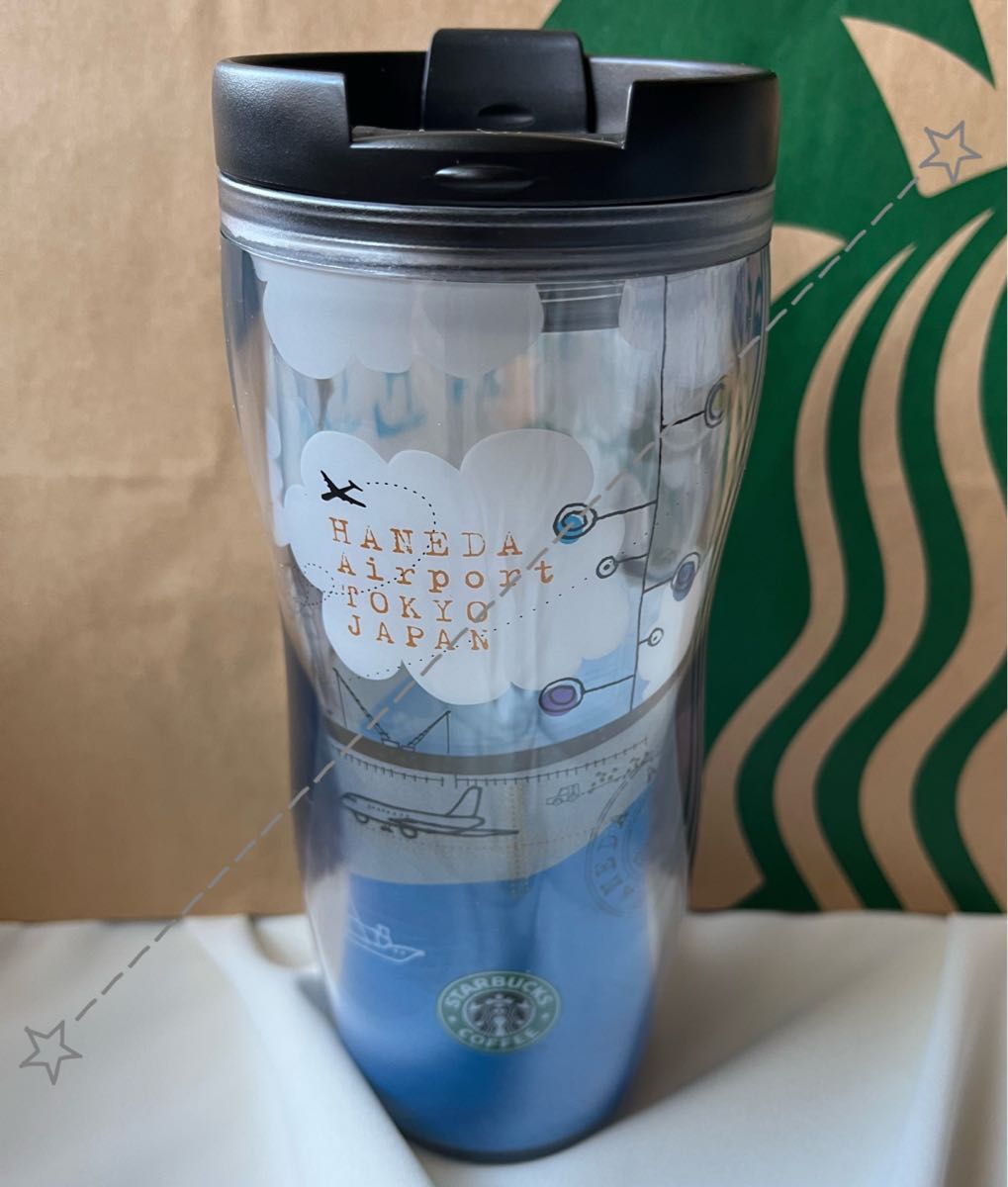 STARBUCKS スターバックス 羽田空港タンブラー 店舗限定 350ml スタバ 旧ロゴ