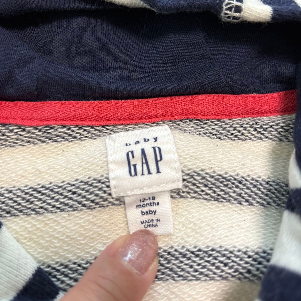 babyGAP ボーダーパーカー 耳付 80cm