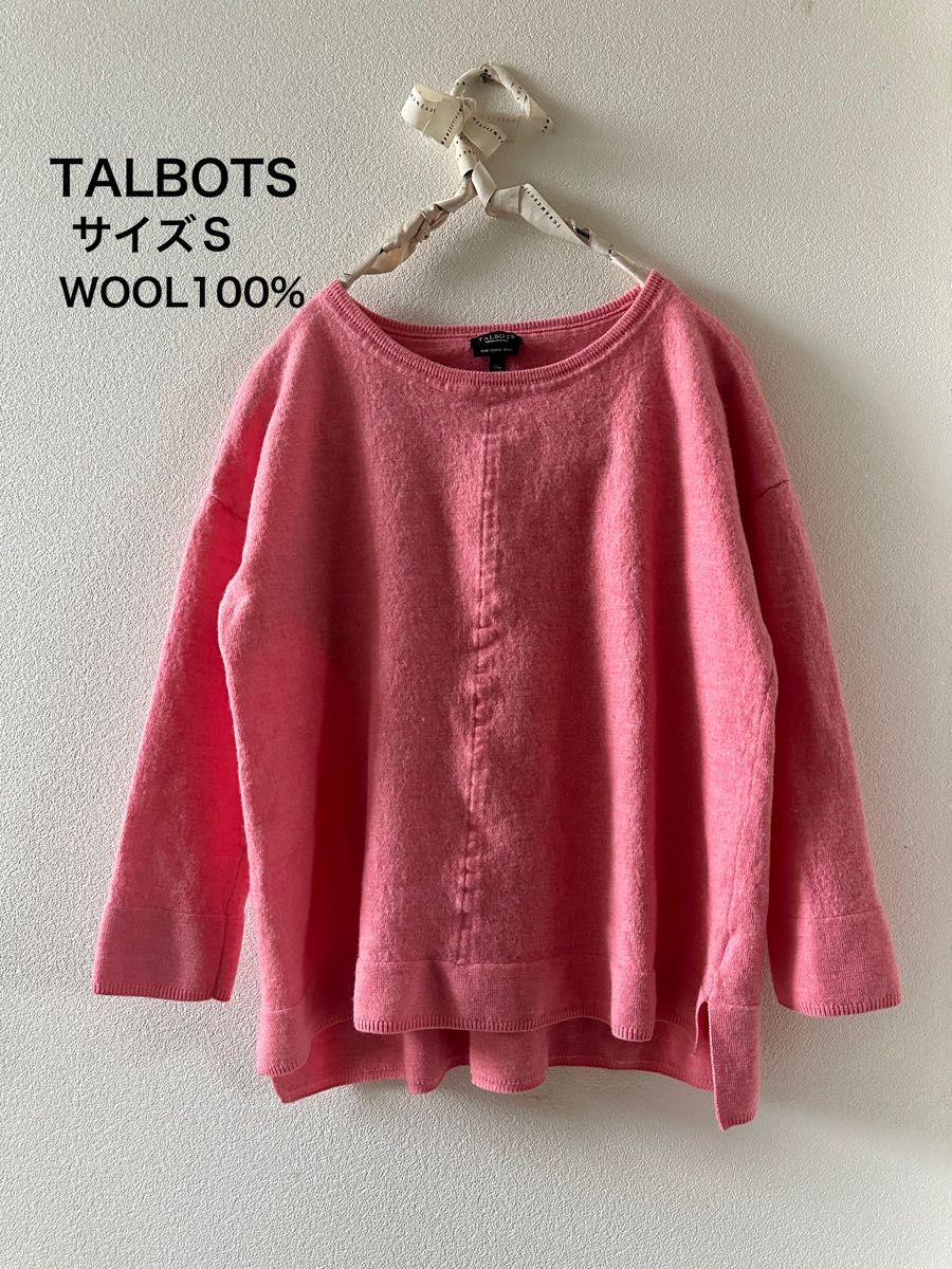 TALBOTS セーター ニット 無地 長袖　メリノウール100%