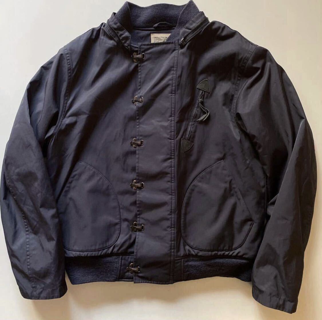 RRL “Deck Hooded Jacket” S デッキ ジャケット ミリタリー USN NAVY ネイビー パーカー フード Ralph Lauren ヴィンテージ 1円スタートの画像3
