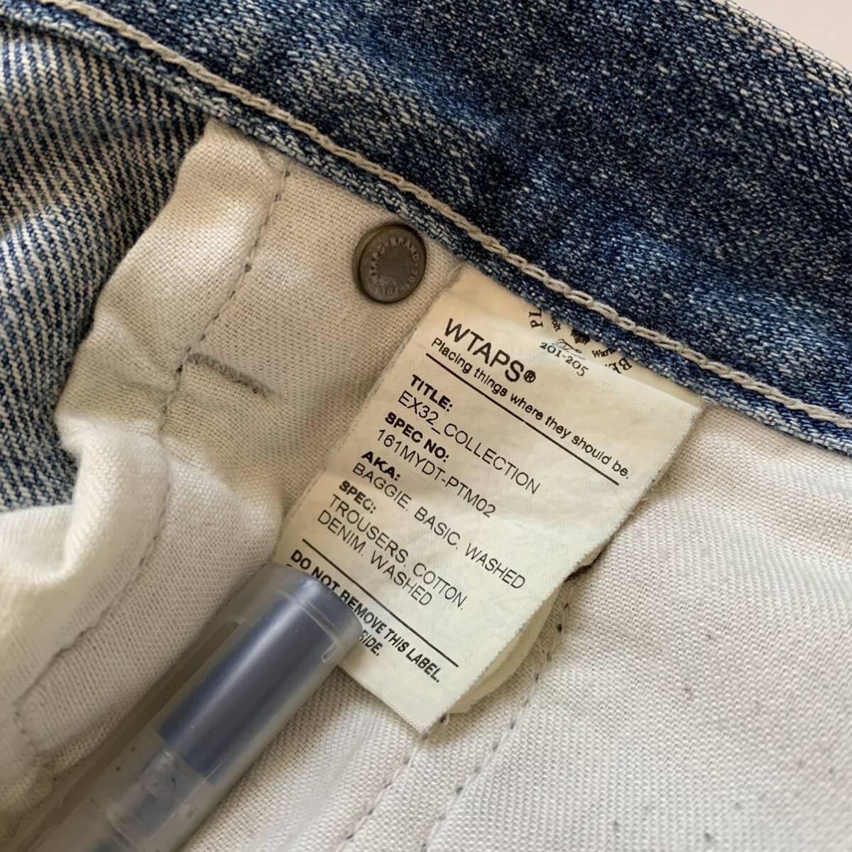 USA製 WTAPS MADE IN USA BAGGIE BASIC WASHED DENIM PANTS ダブルタップス バギー デニム パンツ_画像6