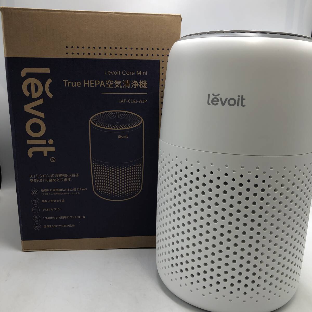 【通電確認済】Levoit (レボイト) 空気清浄機 12畳 花粉 小型 卓上 軽量 カビ取り Core Mini ホワイト /Y15980-D2_画像1