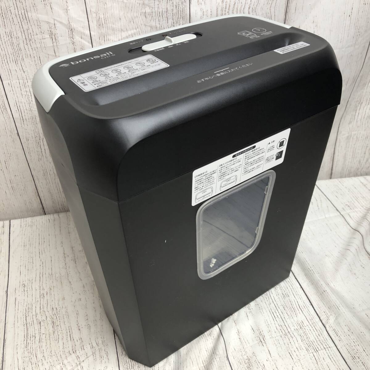 [ electrification verification settled ]bonsaii shredder 5 sheets same time small .13L high capacity black C237-D black /Y16222-N3