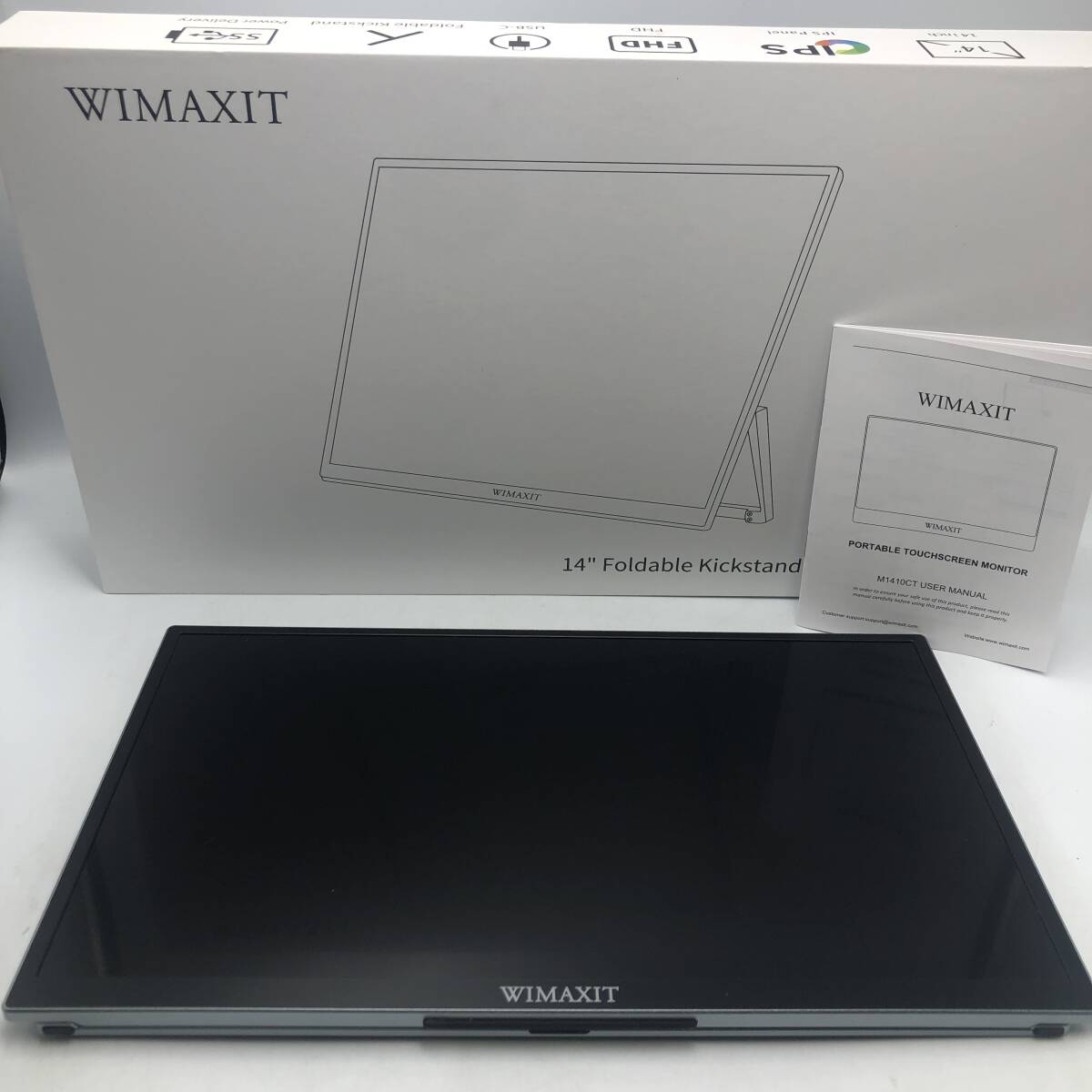 【通電確認済】WIMAXIT モバイルモニター 14インチ ディスプレイ ゲームモニター ポータブルモニター /Y16391-I2_画像1