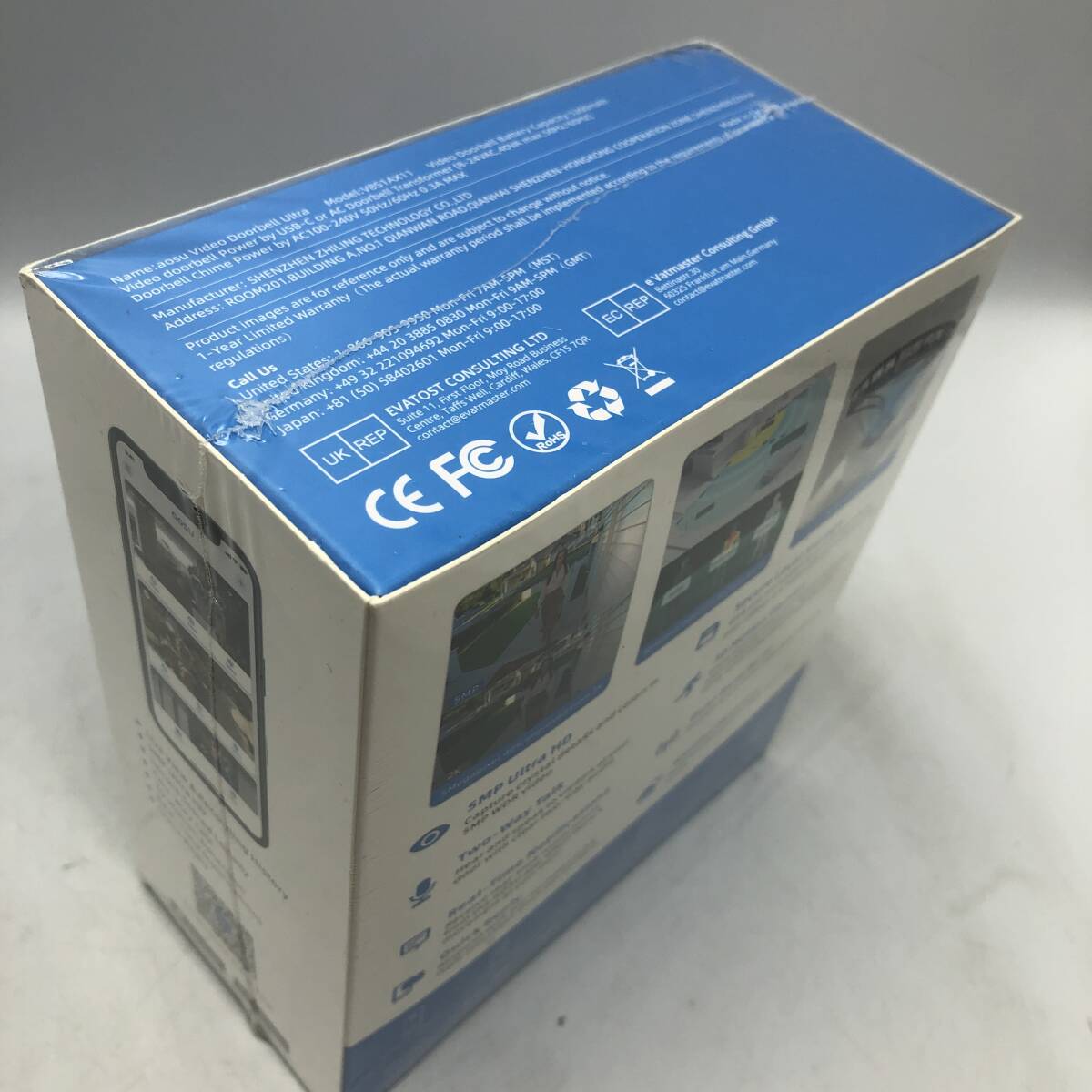 【未開封】AOSU 5MP画質 インターホン ワイヤレス ドアホン 玄関チャイム ドアベル ビデオドアベル カメラ付き /Y16499-I2_画像3