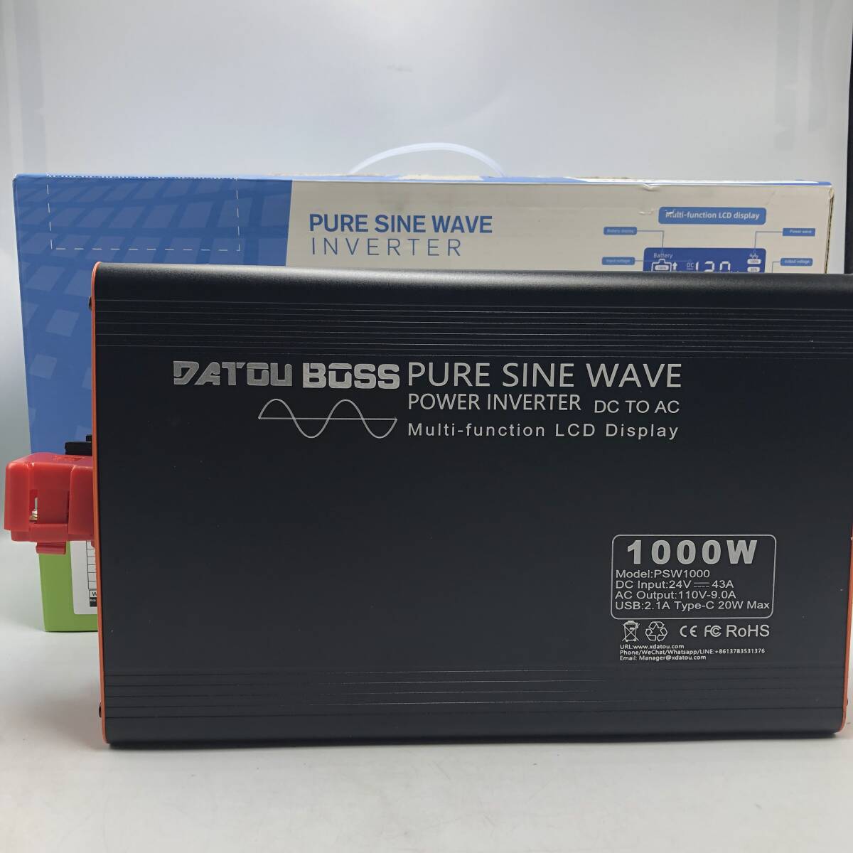 【未検品】DATOUBOSS インバーター 正弦波 24V 1000W 純正弦波 /Y16543-E3の画像1