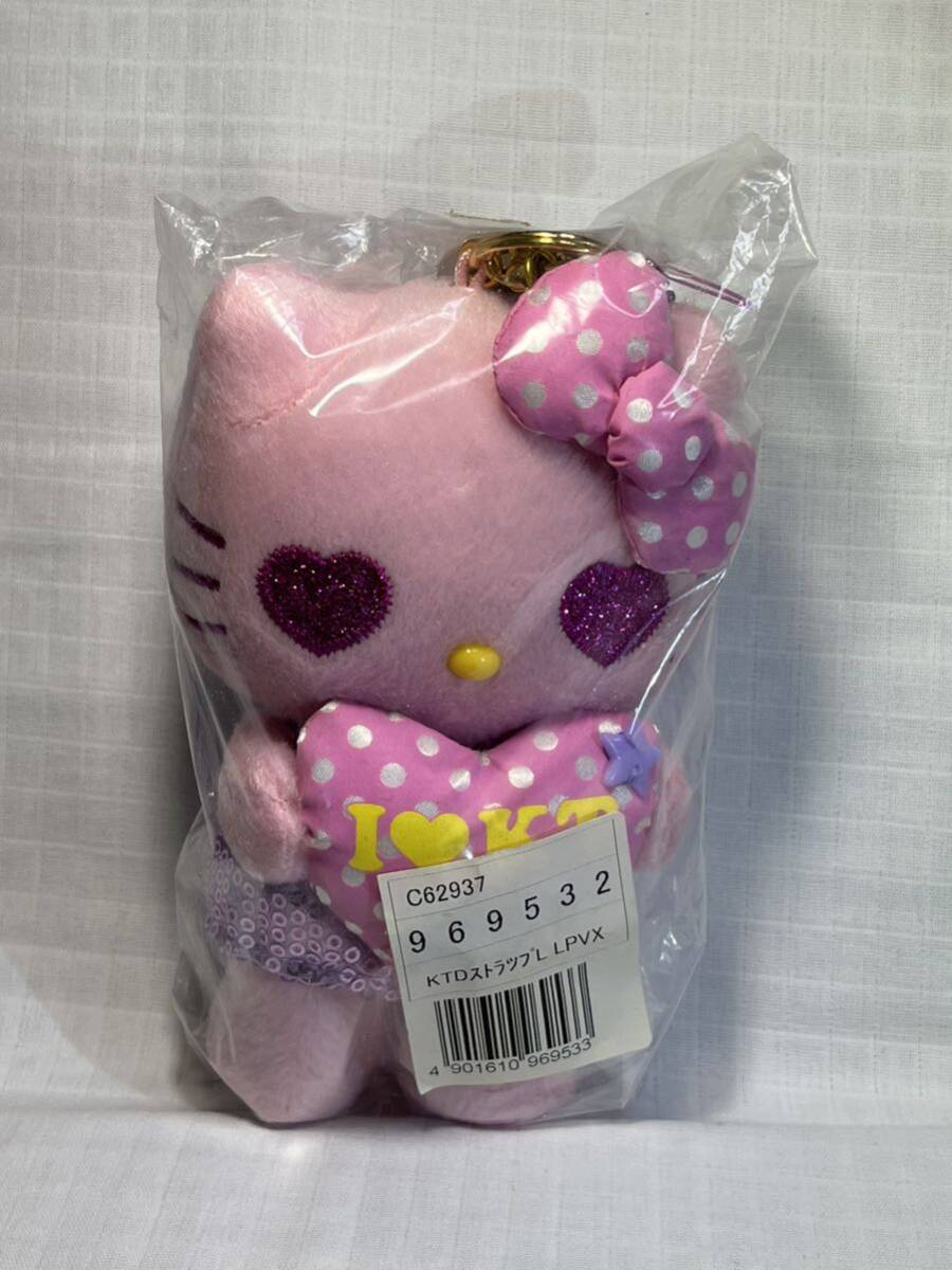 Hello　Kitty☆ViViTix　〈ピンクハート目〉愛ラブキティ　ぬいぐるみストラップ_画像1