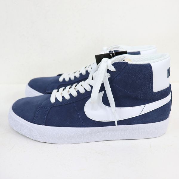 NIKE (ナイキ) SB ZOOM BLAZER MID “Navy / White” / ブレザーミッド ネイビー ホワイト 864349-401 未使用品 27.5cm / S00673_画像2