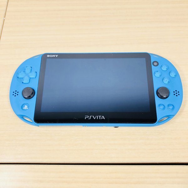 【動作確認済み/ジャンク扱い/24-03-241】SONY プレイステーション Vita PCH-2000 ZA23 アクアブルー 本体 PS VITA 携帯ゲーム機_画像2