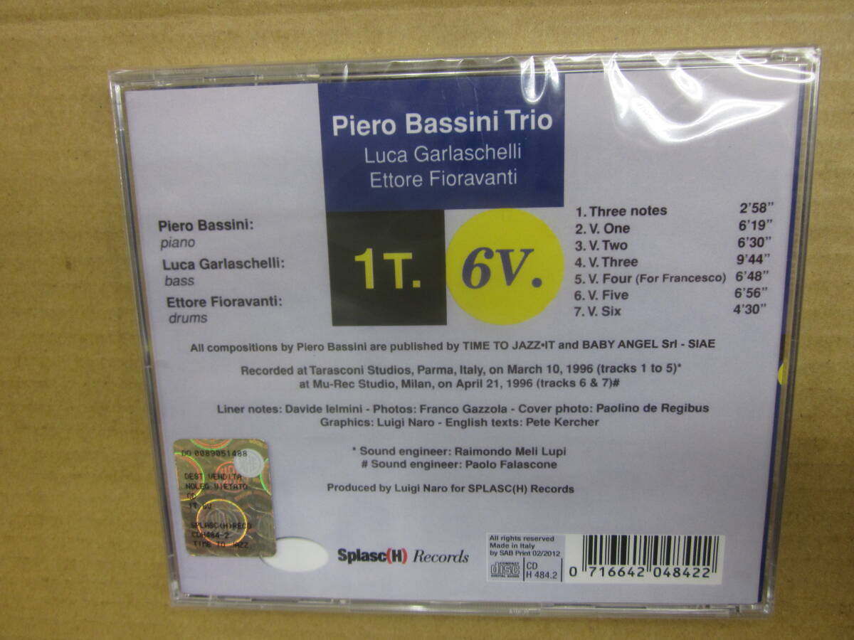 jj57/未開封　JAZZ　ピアノトリオ　CD　輸入盤　/PIERO BASSINI TRIO / 1T. 6V._画像2