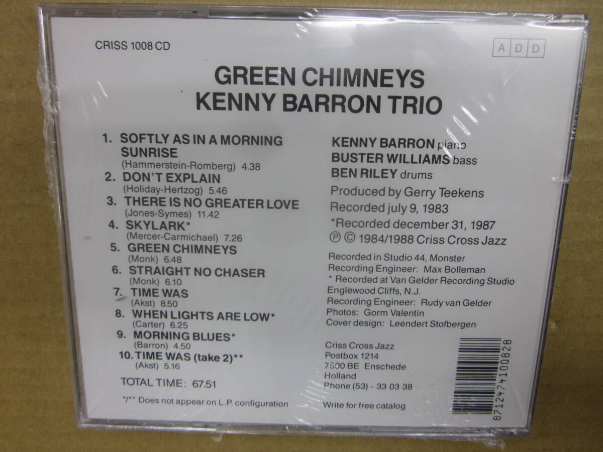 jj77/未開封　JAZZ　ピアノトリオ　CD　輸入盤　/KENNY BARRON TRIO / GREEN CHIMNEYS_画像2