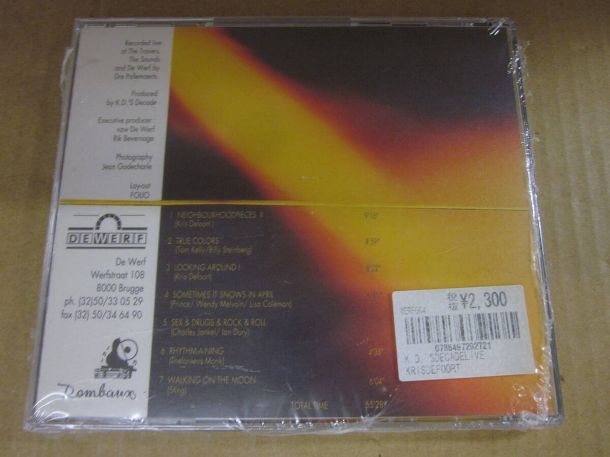 jj194/未開封　JAZZ　ピアノトリオ　CD　輸入盤　/K.D.’S DECADE / LIVE_画像2