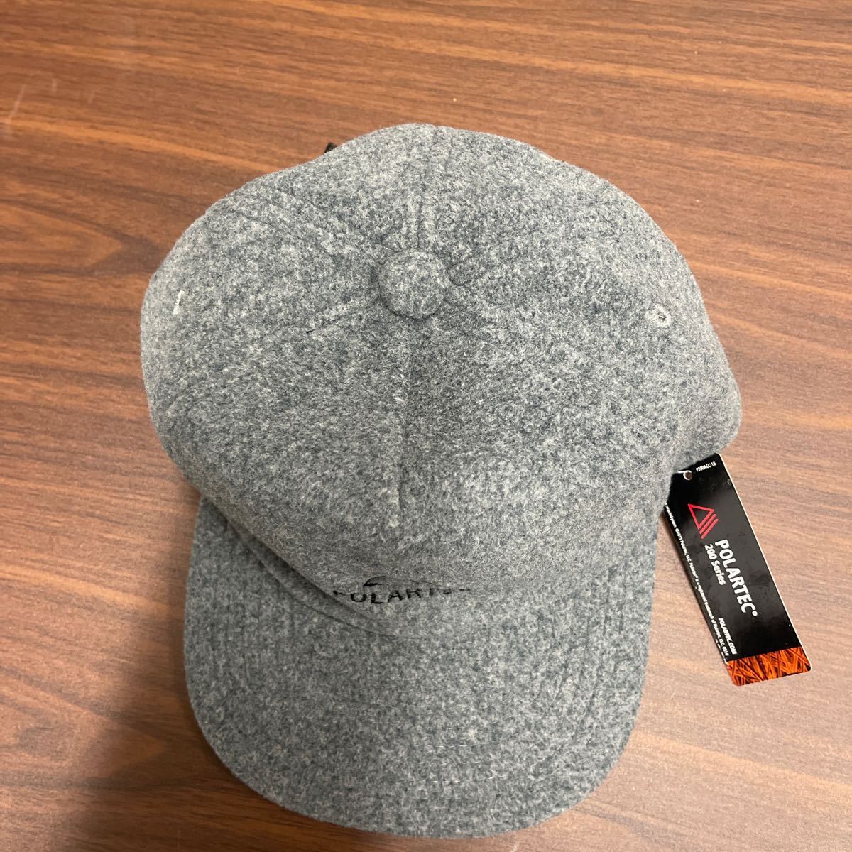 POLARTEC POYESTER CAP ポーラテック フリース6パネルキャップ CAP グレー 灰色 アジャスターバック 帽子 未使用 キャップ_画像4