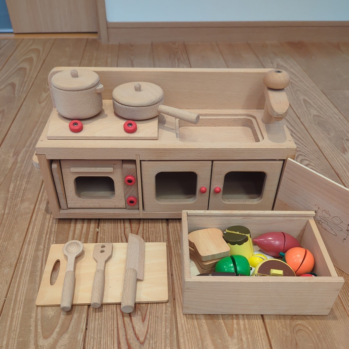 おもちゃのだいわ 木製 キッチンセット おままごと_画像1