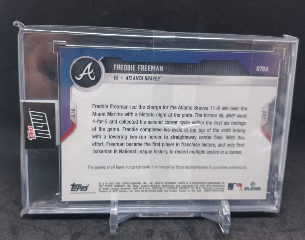 Topps now freddie freeman フレディ フリーマン 99シリ 直筆サインカード 大谷翔平同僚_画像2