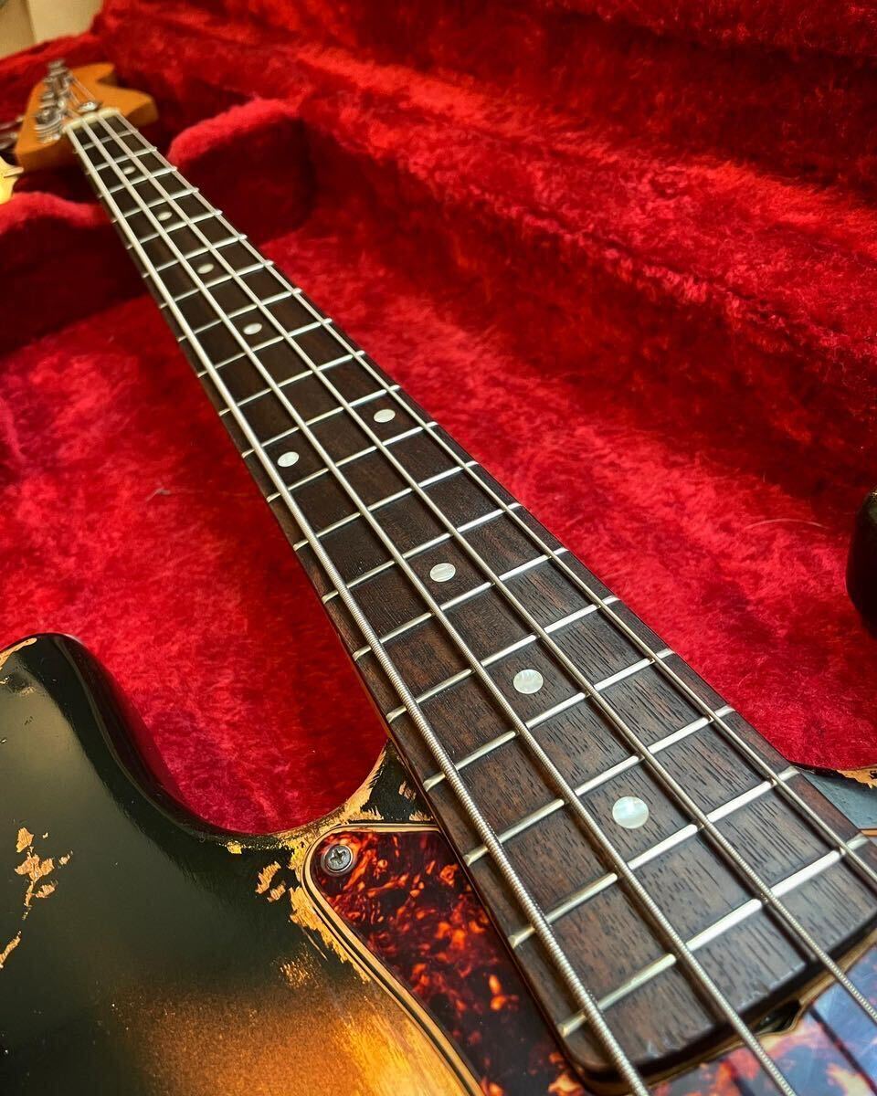 Jazz Bass Relic レリック エイジド加工 ハードケース付 ニトロセルロースラッカー ジャズベース _画像3