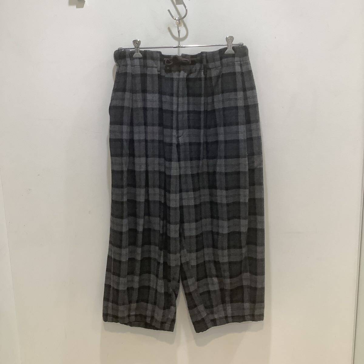 SILLAGE CIRCULAR PANTS シラージサーキュラーパンツ　タンクガウチョパンツチェック柄 ブラック×グレー　652845