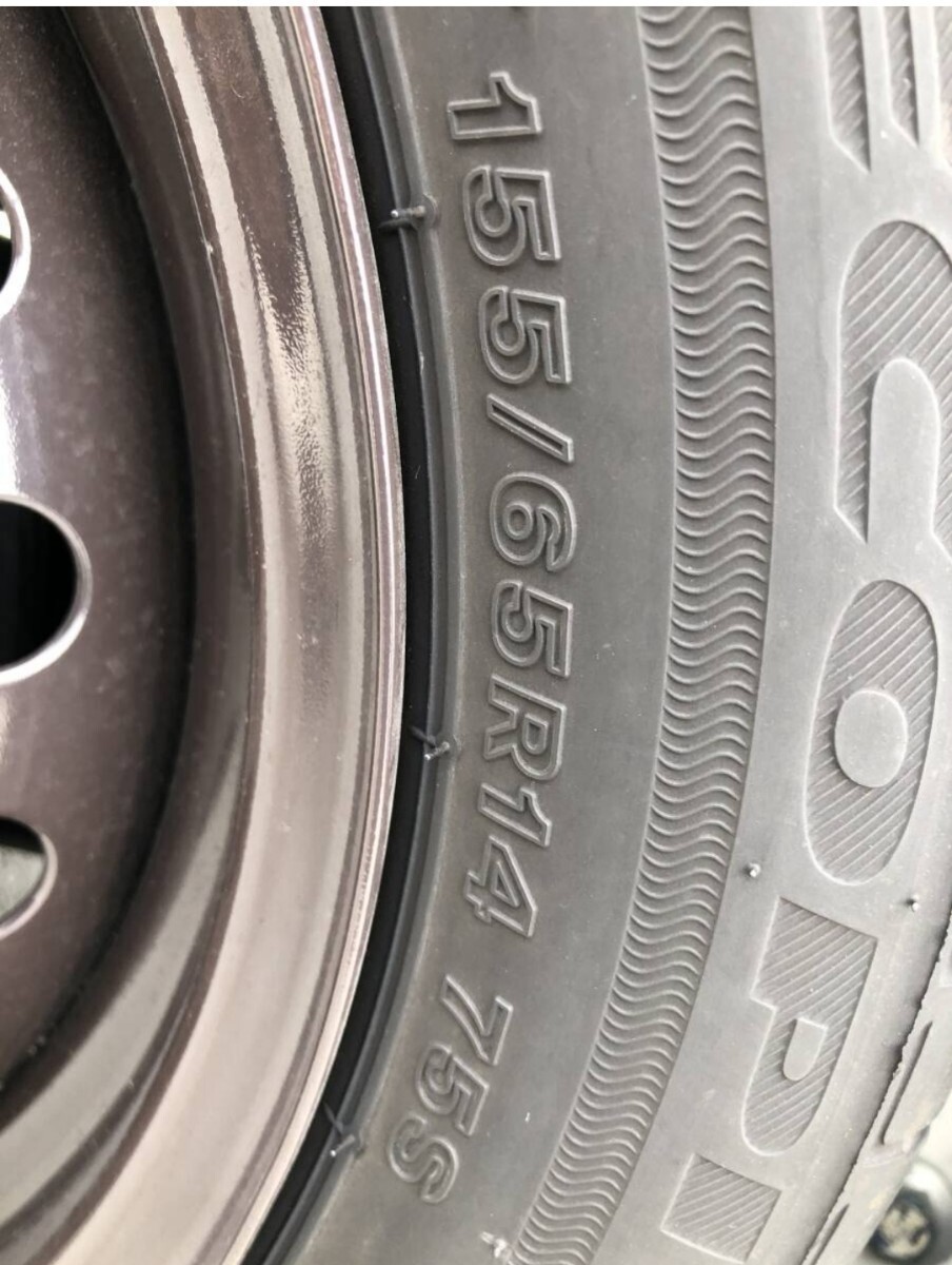 R５年　ホンダ N-BOX 155/65R14 ブラウン JF3 純正 タイヤホイール　②　　　田1_画像2