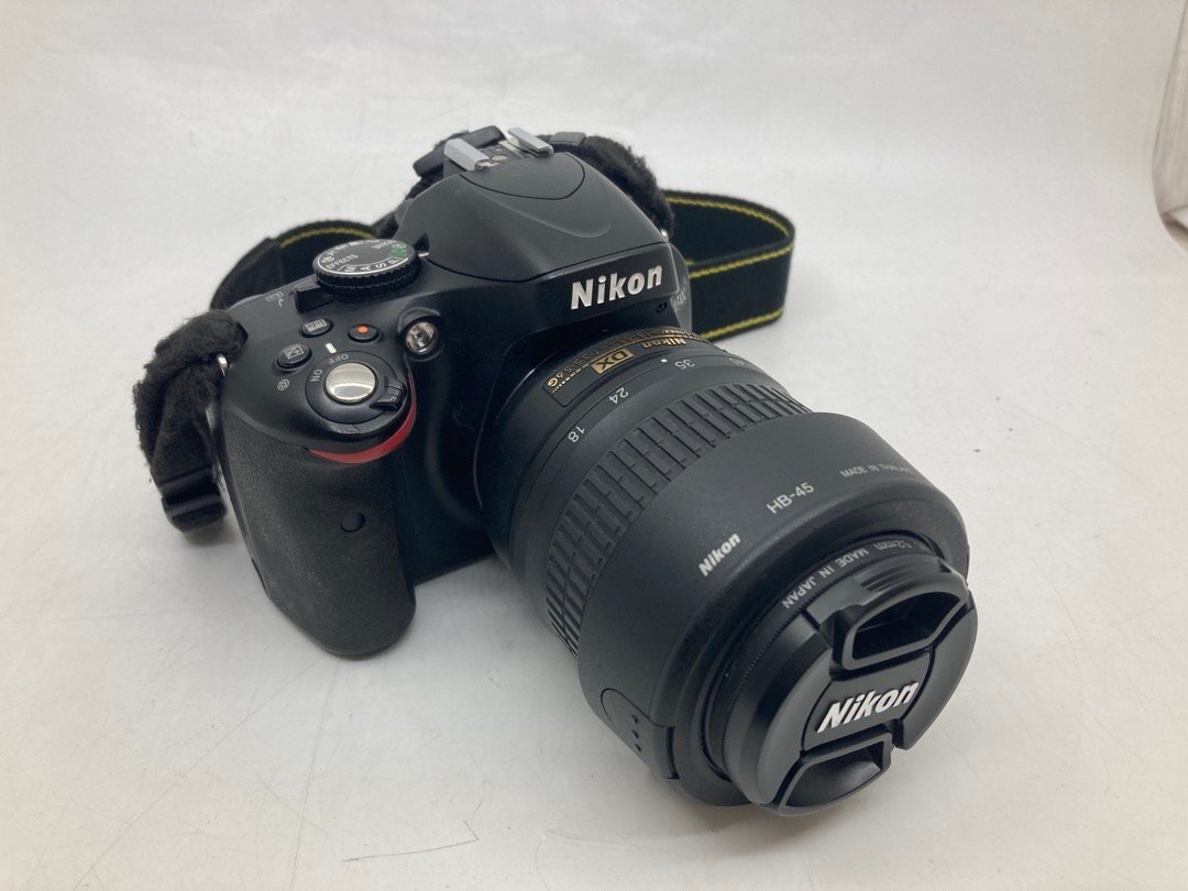 ジャンク【NIKON】D5100 + AF-S DX NIKKOR 18-55mm F3.5-5.6G VR HB-45 デジタル 一眼レフカメラ 中古_画像1