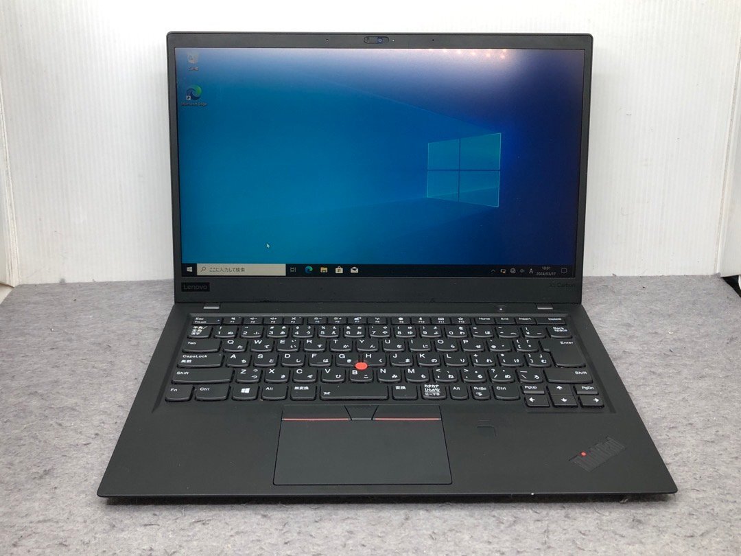 ジャンク【Lenovo】ThinkPad X1 Carbon 6th Corei5-8350U 8GB SSD256GB NVMe Windows10Pro 14inch フルHD 中古ノートPC タッチパッド不良の画像1