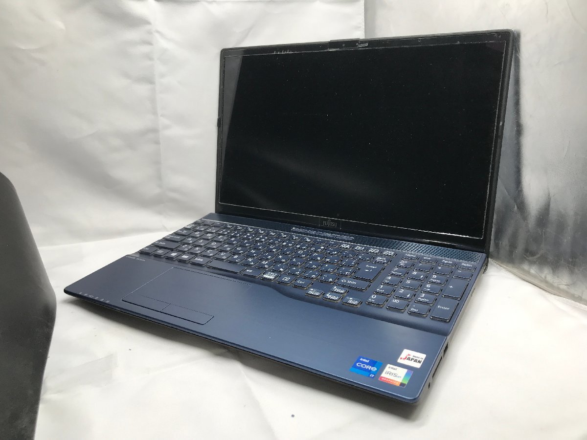 ジャンク【富士通】LIFEBOOK AH58/E3 Core i7-1165G7 メモリなし ストレージなし 15.6インチ 中古ノートPC 起動不良 通電確認_画像1